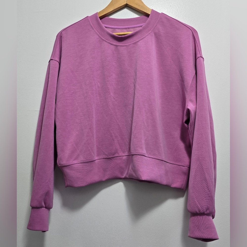 Lululemon Perfectly Oversized Cropped Crew Womens 4 Softstreme Velvet Dust